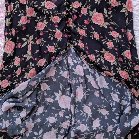 Zara Floral Lined Button Maxi Skirt - Picture 6 of 8